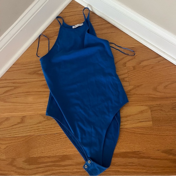 Zara Blue Bodysuit Size M - Picture 1 of 3